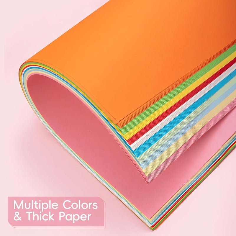 MG 100 Sheets Colored Copy Printing Paper 10 Assorted Colors, 8.3 X 11.7 in Construction Paper for Card Making Scrapbooking School Office DIY Craft - Image 3